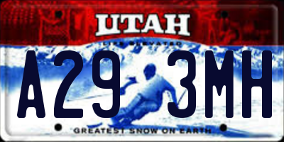 UT license plate A293MH