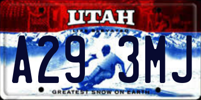 UT license plate A293MJ