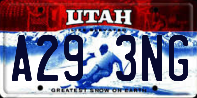 UT license plate A293NG