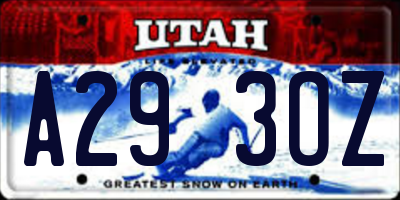 UT license plate A293OZ