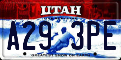 UT license plate A293PE