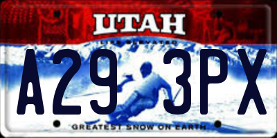 UT license plate A293PX