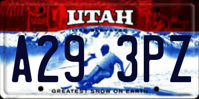 UT license plate A293PZ