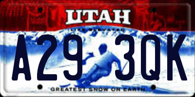 UT license plate A293QK