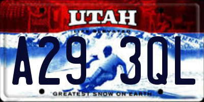 UT license plate A293QL