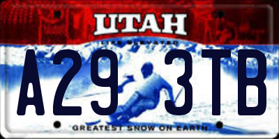 UT license plate A293TB