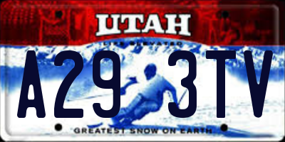 UT license plate A293TV
