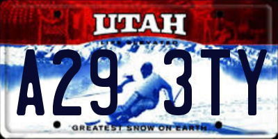 UT license plate A293TY