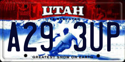 UT license plate A293UP