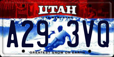 UT license plate A293VQ