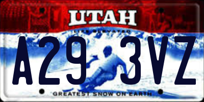 UT license plate A293VZ