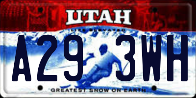 UT license plate A293WH