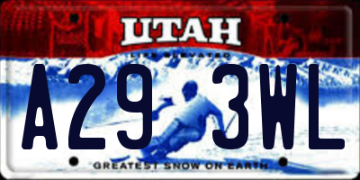 UT license plate A293WL