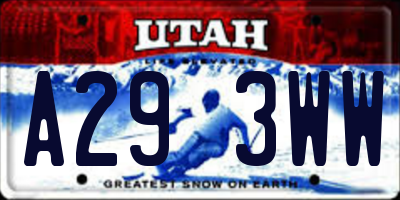 UT license plate A293WW