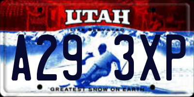 UT license plate A293XP