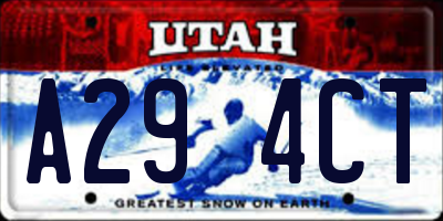 UT license plate A294CT