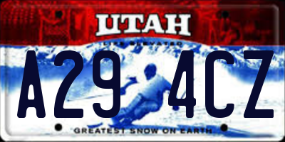 UT license plate A294CZ