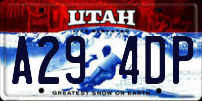 UT license plate A294DP