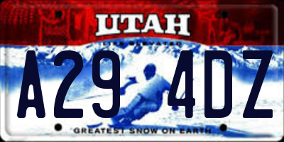 UT license plate A294DZ