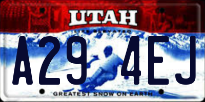 UT license plate A294EJ