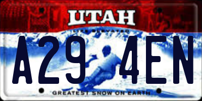 UT license plate A294EN