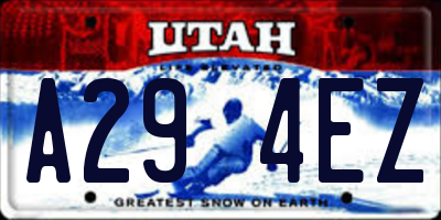 UT license plate A294EZ