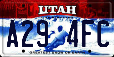 UT license plate A294FC