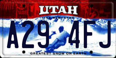 UT license plate A294FJ