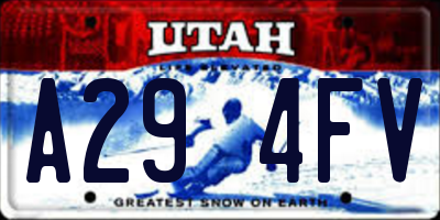 UT license plate A294FV