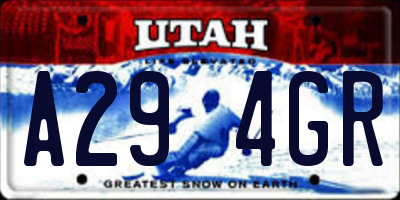 UT license plate A294GR