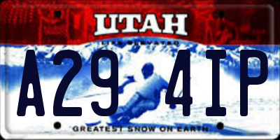 UT license plate A294IP