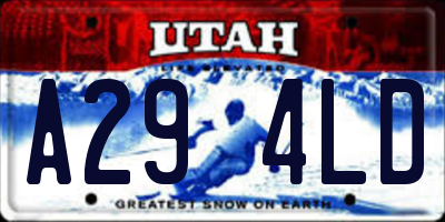 UT license plate A294LD