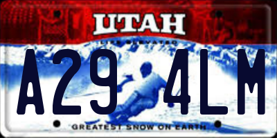 UT license plate A294LM