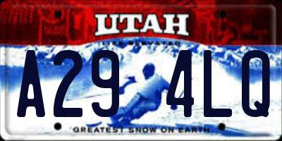 UT license plate A294LQ