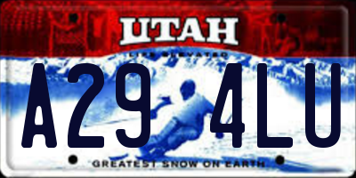 UT license plate A294LU