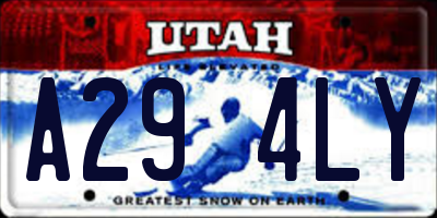 UT license plate A294LY