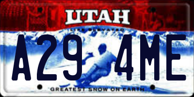 UT license plate A294ME