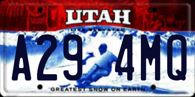 UT license plate A294MQ