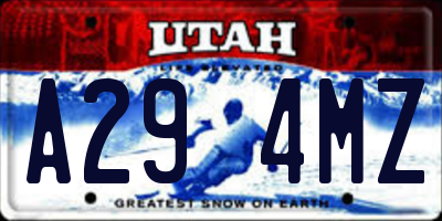 UT license plate A294MZ