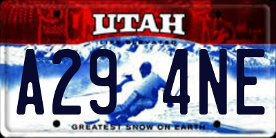 UT license plate A294NE