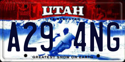 UT license plate A294NG