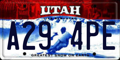 UT license plate A294PE