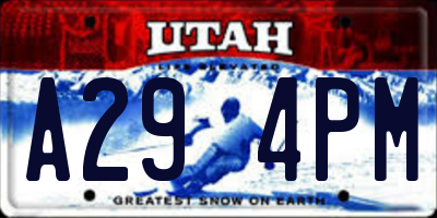 UT license plate A294PM