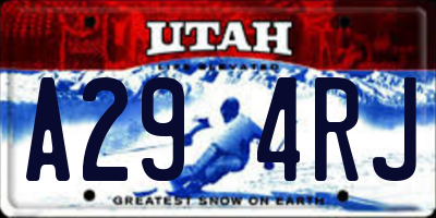 UT license plate A294RJ