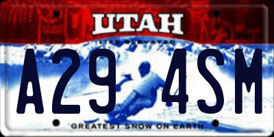 UT license plate A294SM