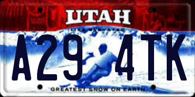 UT license plate A294TK