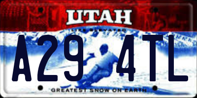 UT license plate A294TL