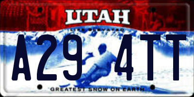 UT license plate A294TT