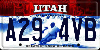 UT license plate A294VB