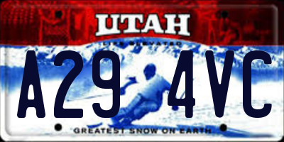 UT license plate A294VC